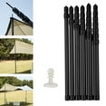 thumbnail image 3 of 1Set Camping Tent Pole 1.35/1.74/2/2.3/2.6/2.85M Carbon Fiber Retractable Tarp Rod With Protection Cap＆Storage Bag Awning Parts, 3 of 8