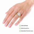 thumbnail image 5 of APSVO 18K Gold Plated Round Wedding Rings for Women Stackable CZ Non Tarnish Thumb Eternity Promise Band Engagement Rings Set Birthday Mothers Day Jewelry Gifts Her Mom Girlfriend Wife Adults Ideas, 5 of 7