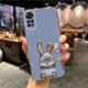 thumbnail image 3 of Note11s Luxury Rabbit Holder Case On For Xiaomi Redmi Note 11 Pro 4g 5g 10s 11s 9 10 9s 8 7 Plating Silicone Stand Cover 10c 9c, 3 of 5