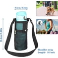 thumbnail image 2 of NOGIS 2 Pcs Water Bottle Holder, Water Bottle Carrier with Strap and Pouch, Mesh Water Bottle Sling, Sports Gym Water Bottle Pouch Sleeve Bag Travel Hiking（Black&Dark Blue）, 2 of 7