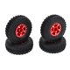 thumbnail image 3 of Juego de neumáticos RC de 4 Uds., tuerca de tornillo de goma de aleación de aluminio, manga cruzada pequeña, accesorios RC para coche Axial Scx24 1/24 RC, Rojo, 3 of 10
