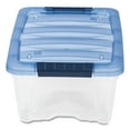 thumbnail image 2 of IRIS Stack and Pull Latching Flat Lid Storage Box 3.23 gal, 10.9" x 16.5" x 6.5", Clear/Translucent Blue, 2 of 2