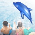 thumbnail image 3 of yuksok 2xDolphin Inflatable Pool Toy Summer Dolphin Toy for Pool Poolside Beach Blue, 3 of 9