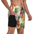 thumbnail image 3 of Gaeub Hawaiian Pineappl Mens Swim Trunks Stretch Beach Shorts Quick Dry for Men Swim Shorts Swimwear with Pockets- Small, 3 of 9