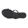 thumbnail image 5 of GC Shoes Womens Flat Fashion Sandals, Dressy PU Leather Summer Flats, Slip On Rhinestone Rope Dress Slides, Ceela/Black/9, 5 of 5