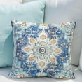 thumbnail image 5 of Boho Throw Pillow Covers 18x18 inch Set of 2 Monaco Rug Persian Carpet Double Sided Pattern Short Plush Cotton Soft Pillow Case Cushion Cover Pillowcase for Couch Sofa Bed Decorative (Blue), 5 of 6