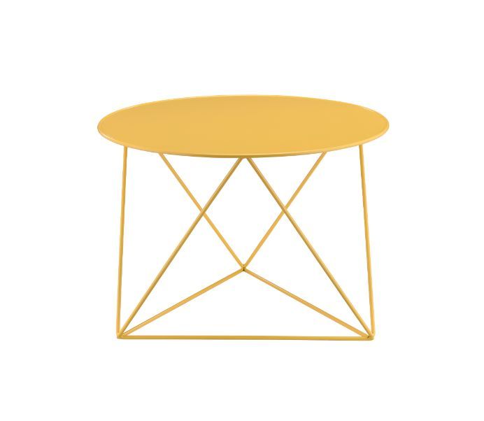 Simple Style Coffee Table Accent Round Side Table, 23" Metal Round