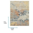 thumbnail image 2 of Livabliss Outdoor Rugs, 5x7 Huntington Beach Modern Orange Area Rug for Patio, Porch, Deck, Backyard, Waterproof Indoor Outdoor Carpet (5'3" x 7'), 2 of 7