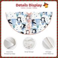 thumbnail image 3 of Fotbe Playful Penguins and Snowmen Pattern Christmas Tree Skirt, Tree Skirts Plush Christmas Decorations, Christmas Tree Skirts Xmas Decorations Holiday Party Decor-36", 3 of 6