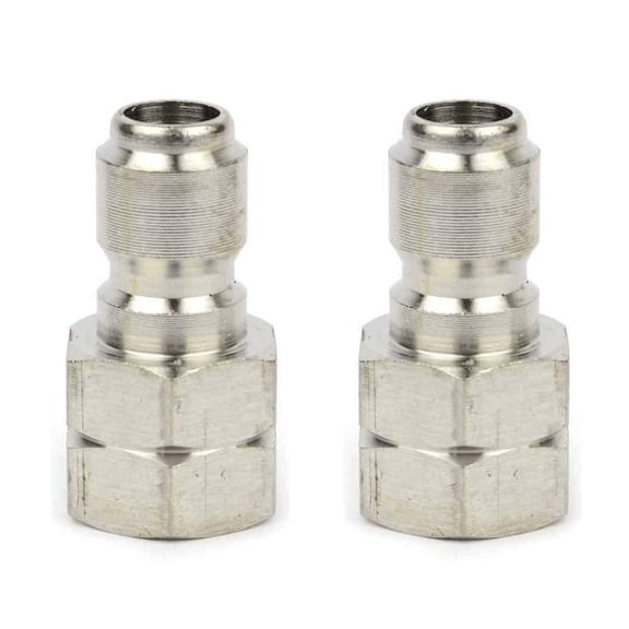 Interstate Pneumatics PW7145-2PK Pressure Washer 1/4" FNPT Stainless Steel Plug 5200 PSI - 2/PK