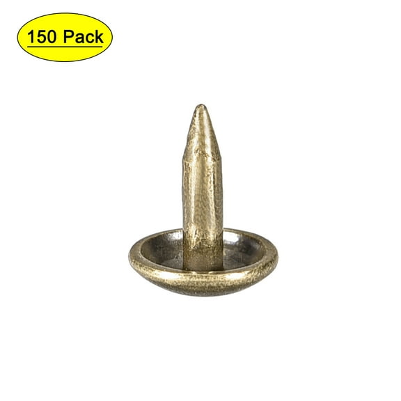 Uxcell Upholstery Nail Tacks Iron 6mm Dia 8mm Height Round Thumb Push Pins Bronze Tone 150 Pcs