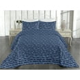 thumbnail image 2 of Ambesonne Marine Quilted Bedspread Set 3 Pcs, Swimming Nautical Ocean Art, King, Indigo and Slate Blue, 2 of 4
