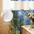 thumbnail image 3 of No Hook Shower Curtain, Forests Bears Shower Curtains for Bathroom with See Through Top Window, Modern Art Mountain Animals Watercolor Waterproof & Washable Bath Curtain Long 72"x78", 3 of 9