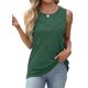 thumbnail image 3 of Camiseta Sin Mangas Informal de Cuello Redondo y Corte Holgado para Mujer, Color Verde XL, 3 of 9