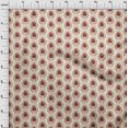 thumbnail image 3 of oneOone Viscose Jersey Maroon Fabric Leaves & Floral Block Sewing Material Print Fabric By The Yard 60 Inch Wide, 3 of 5