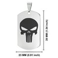 thumbnail image 2 of Stainless Steel Punisher Dog Tag Pendant Necklace, 2 of 3