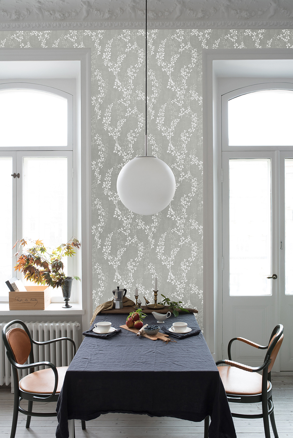 Midbec Twig Grey Botanical Wallpaper, 20.5-in by 33-ft, 56.38 sq. ft