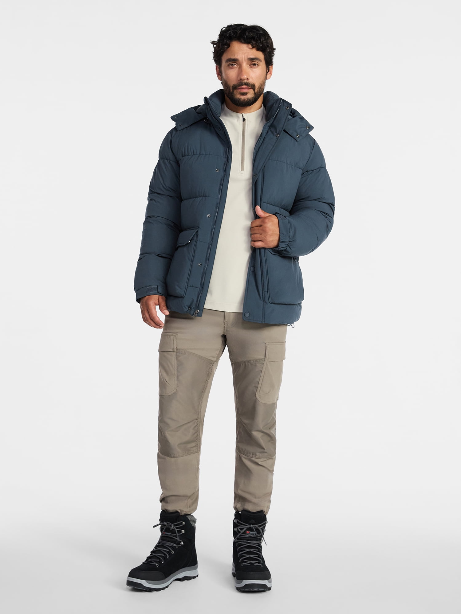 Ozark Trail Men's Hooded Puffer Jacket, Sizes S-3XL