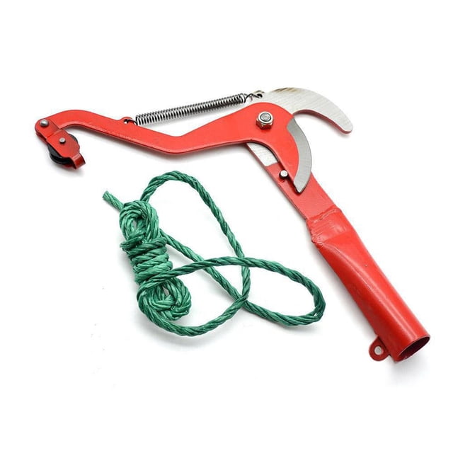 Extendable High Altitude Tree Pruner, Pulley System Branch Cutter with Sharp Carbon Steel Saw Head, Outdoor Long Reach Fruit Tree Trimmer for Heavy Duty Pruning Without Pole
