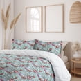 thumbnail image 2 of Ambesonne Floral Down Alternative Quilt Comforter, Wild Meadow Flowers Jungle, Twin XL, Soft Blue Green and Pink, 2 of 5