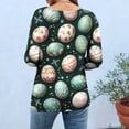 thumbnail image 4 of VKOYWKM Easter Tops for Women Easter Eggs Graphic Tees 3/4 Sleeve Loose Fit Crew Neck Spring Tops Casual Easter Tshirt Shirts, 4 of 6