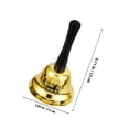 thumbnail image 2 of UPOUART 2Pcs Golden Metal Handbells for Bachelor Party Retro Call Bell with Comfortable Handle, 2 of 7