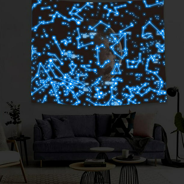 AUCHEN Moon Constellations Tapestry Wall Tapestry Bohemian Wall 