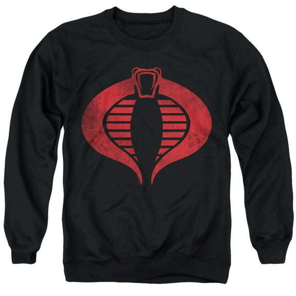 G.I. Joe Cobra Logo Unisex Adult Crewneck Sweatshirt, Black, 2X-Large