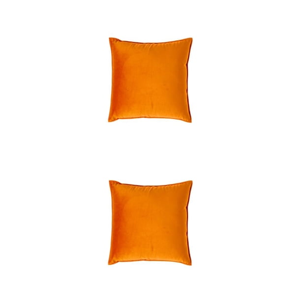 Inteprter Funda Cojín Asiento Funda Cojín Decorativo Naranja Naranja 50x50cm 2piezas