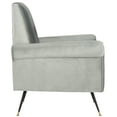 thumbnail image 3 of SAFAVIEH Mira Retro Mid Century Accent Chair, Light Grey Velvet, 3 of 9