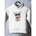 thumbnail image 3 of Koala With Red Scarf And Glasse Hoodie Toddler -Image by Shutterstock,  4 Toddler, 3 of 4