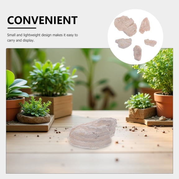 WRISTBIQUE 5pcs Beige Simulated Rocks for Landscaping and Garden Outdoor Decoration Stones