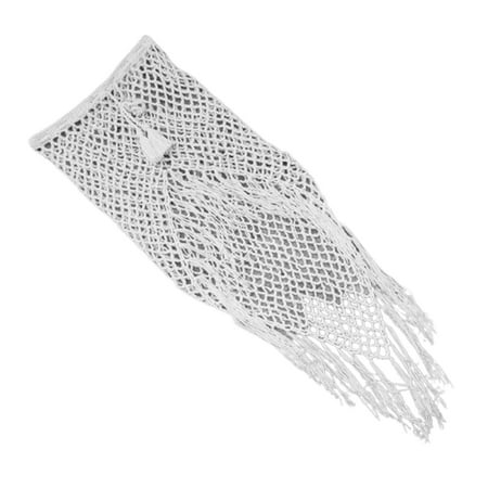 MSJUHEG Sarong Wrap Skirt Swim Suit Coverup for Women Sarong Coverups for Women Beach Cover Up Summer Casual Handmade Crochet Beach Skirt Bikini Cover Skirt Hollow Tassel Fishtail Skirt White S
