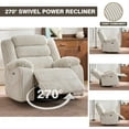 thumbnail image 4 of Extra Wide Power Swivel Rocking Recliner for Adults with Heat Massage, USB & Type-C Charging, Electric Glider Rocker Chair for Living Room Nursery Bedroom Office, 4 of 8