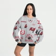 thumbnail image 3 of Women's Gameday Couture Heather Gray Tampa Bay Buccaneers Always On Repeat Fleece Sweatshirt, 3 of 4