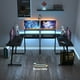 thumbnail image 4 of Escritorio en forma de L HOMEMAKE FURNITURE Color Negro con estante, 4 of 6