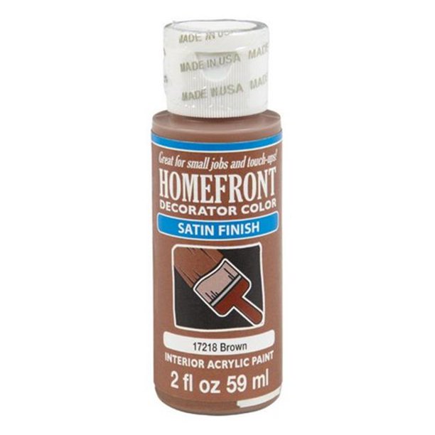 Homefront 17218N 2 oz Decoratior Interior Satin Acrylic Paint in Nutmeg