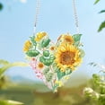 thumbnail image 4 of Guirnalda Colgante Wdftyju con Pintura de Diamante en Forma Especial de Girasol, 4 of 9