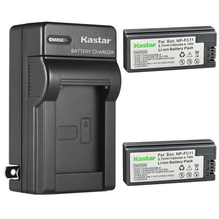 Kastar 2-Pack Battery and AC Wall Charger Replacement for Sony Cyber-shot DSC-P5  Cyber-shot DSC-P7  Cyber-shot DSC-P8  Cyber-shot DSC-P8E  Cyber-shot DSC-P8S  Cyber-shot DSC-P8R Cameras