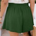 thumbnail image 4 of Pantalones cortos casuales, cintura con cordón liso, dobladillo suelto, pantalones cortos de verano simples y elegantes para ejercicio en casa, 4 of 6