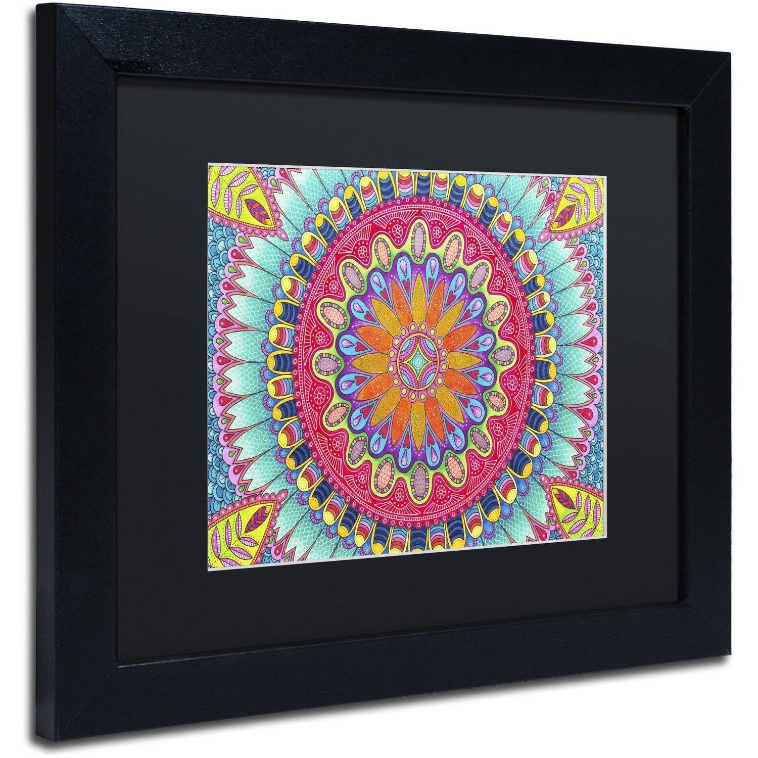 Trademark Fine Art "Summer Fun" Canvas Art by Hello Angel, Black Matte, Black Frame