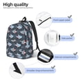 thumbnail image 4 of Lsque Shark Wearing Swim Ring Pattern Canvas Daypack, Durable Backpack, High-quality Versatile Backpack,Vintage Compact Backpack-Small, 4 of 6