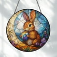 thumbnail image 3 of Easter Bunny Stained Glass Window Hanging - Handmade Sun Catcher, Colorful Spring Décor, Cute Rabbit with Egg Art Panel, Easter Gift, Nature-Inspired Decoration, Vibrant Home Ornament, 3 of 5