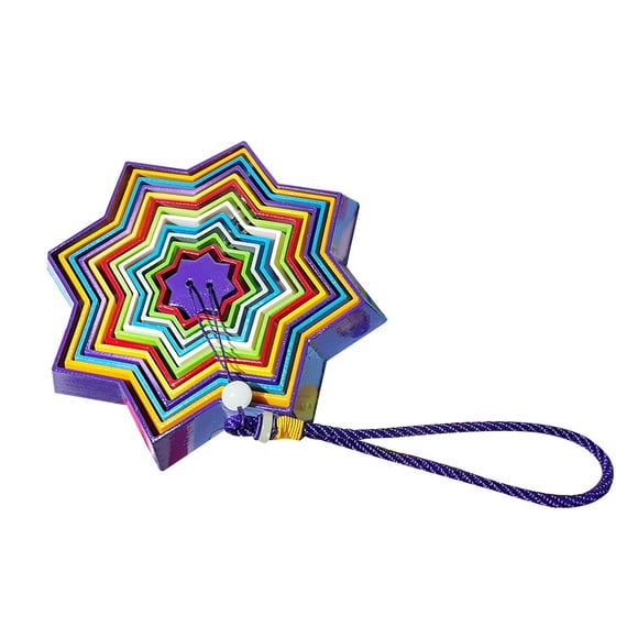 Wind Up Christmas Toys Falling Star Tower Unzip Toy Wind Chime Christmas Ornament Party Supplies Decor