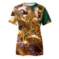 thumbnail image 4 of PMUYBHF T-Shirt Imprimé à Manches Courtes Col Rond pour Femmes Printemps Été 401 TG, 4 of 5