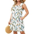 thumbnail image 5 of Fantaslook Pleated Tank Dresses for Women Fashion Summer Sleeveless Sundress Casual Beach Dress with Pockets, 5 of 9