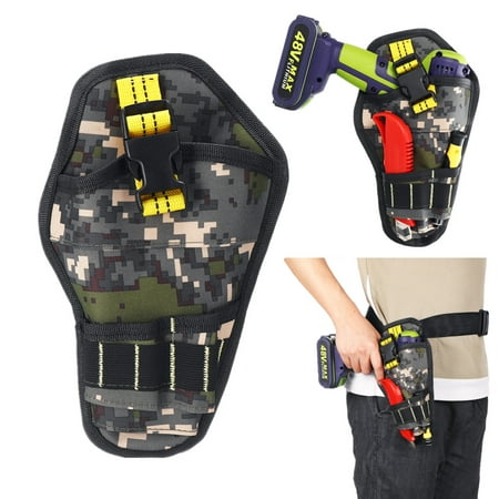 Electrician Tool Storage Bag Waist Pouch Multi-Pocket for Holster & Cordless Electric Drill Heavy Duty
