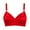 Red, variant on qolati Push Up Bras for Women Seamless Floral Wireless Comfortable No Underwire Everyday Bras Adjustable Straps Full-Coverages Wirefree Breathable Sports Bras
