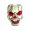 White, variant on Stained Glass Skull Glass Vase White Stained Finish Gothic Halloween Decor Floral Display Vase for Table Shelf
