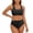 Black, variant on High Waisted Bikini Sets For Women Two Piece Swimsuit Loose Tummy Control Bathing Suit Solid Color Summer Beach Comfortable Swimwear Hot Pink S
